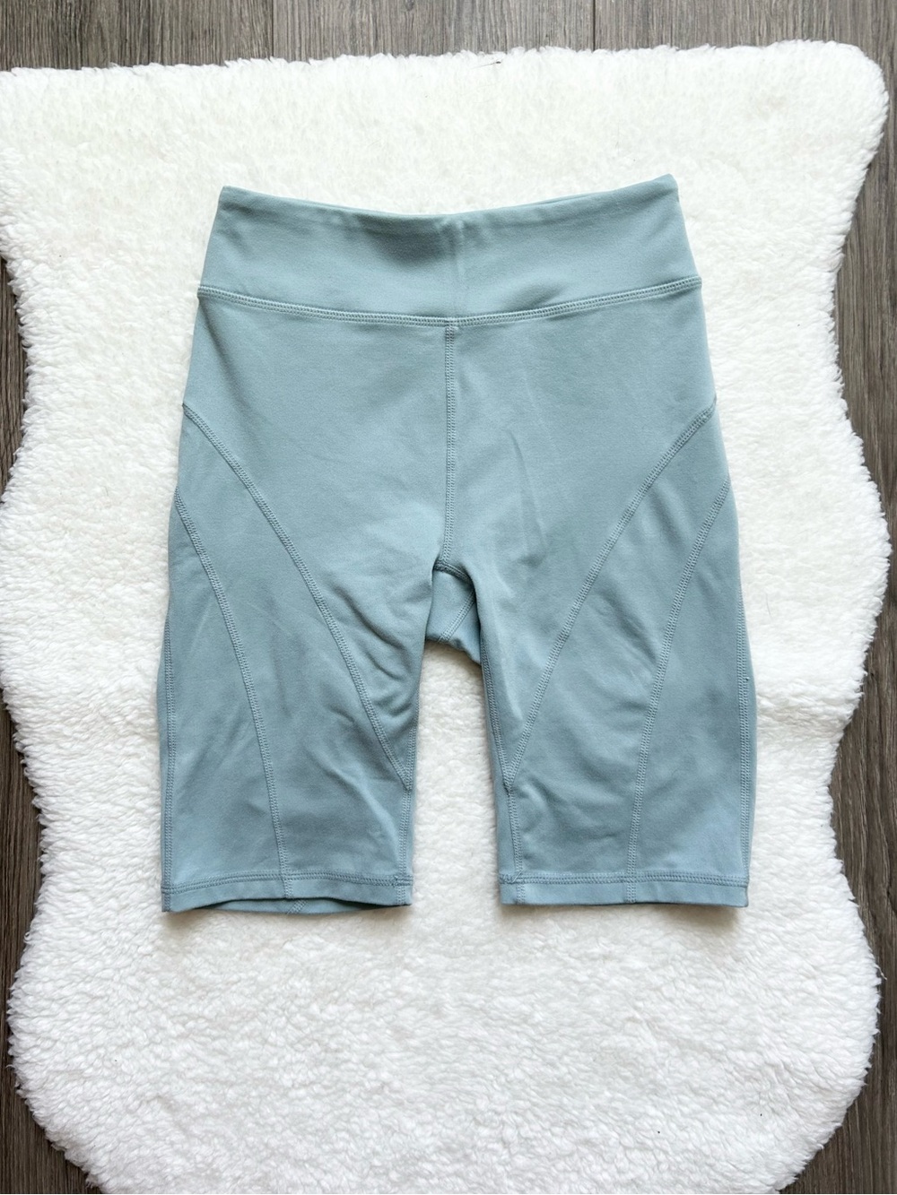 Free People High-Waist Teal Blue Bike Shorts